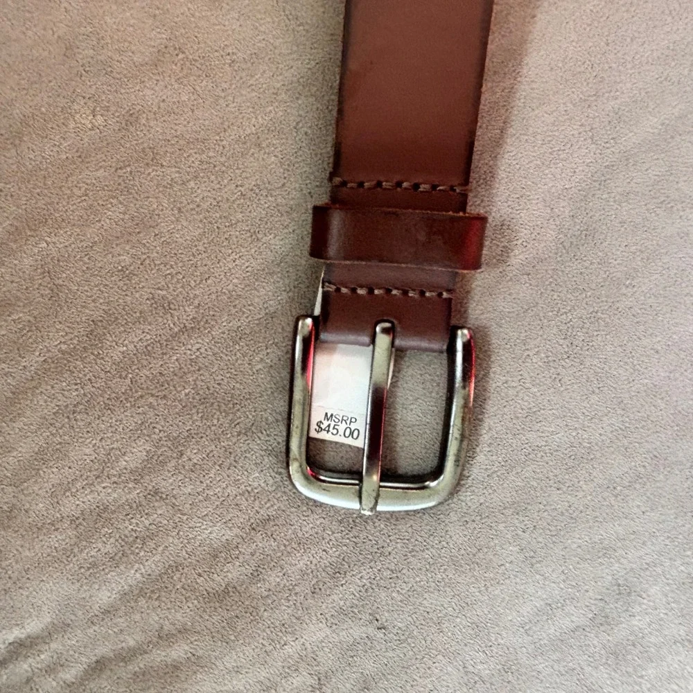 Timberland Boys Brown Genuine Leather Belt Size M 26-28 B78008 NEW NWT